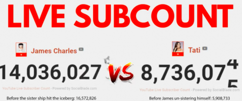 James Charles vs Tati Westbrook live  subscriber count