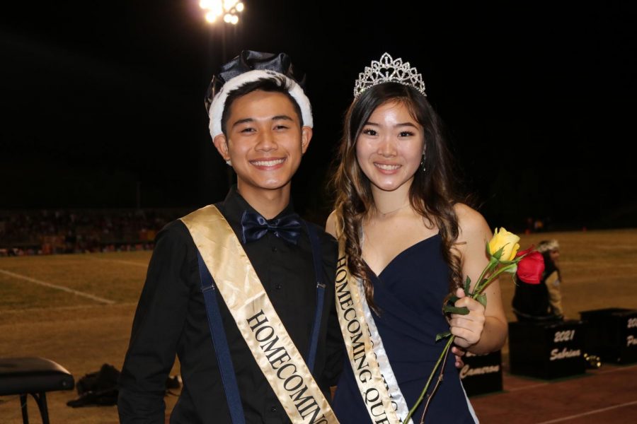 Homecoming king, Matt Dang, and queen, Mia Farrell. 