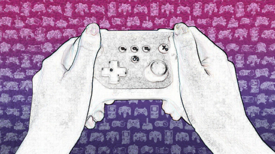 An image of a person holding a gaming controller.
